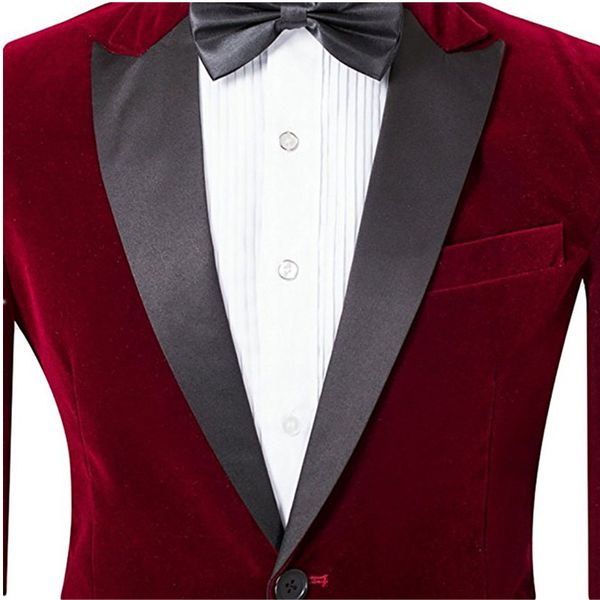 

fashion men's velvet jacket suit collar single breasted groom dress suit jacket and men's suits custom suit jacket 1 set, White;black