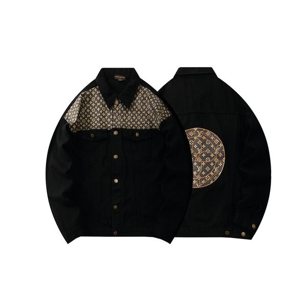 

mens cowboy designer jackets brand men women denim jacket casual hip hop jean coat long sleeve outdoor wear jacket m-xxl streetwear jeans, Black;brown