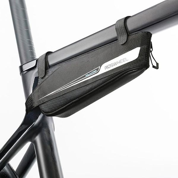 

bike triangle frame bag rainproof front tube cycling bag road mtb bike storage tool panniers 250mm*90mm*40mm through air