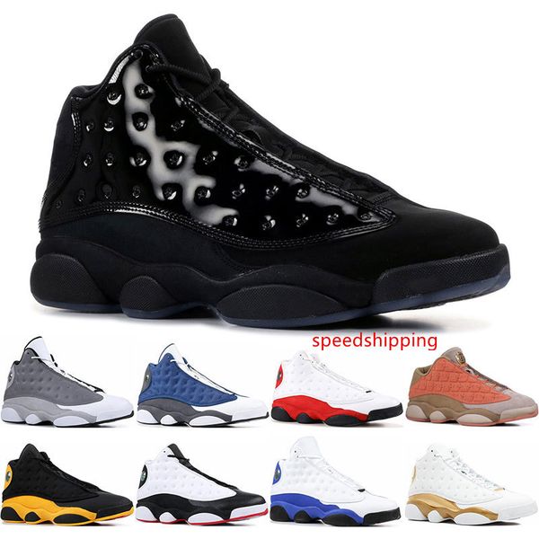 

new 13 13s mens basketball shoes designer italy blue melo class of 2003 pure money black cat bred flint sports sneakers size 7-13