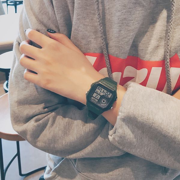 

sport men watch losida digital led waterproof wristwatch outdoor fitness watches male clock, Slivery;brown
