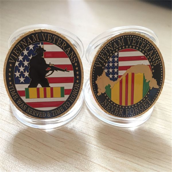 

*new* u.s military vietnam veterans never forget challenge coin dhl wholesales