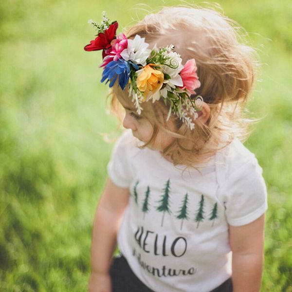 

uk stock newborn baby girl toddler kid flower crown headband hairband p prop, Blue;gray