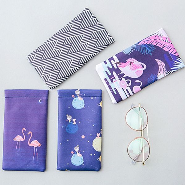 

portable sunglasses case bag eyewear container woman man pu leather waterproof reading glasses holder protector, Silver