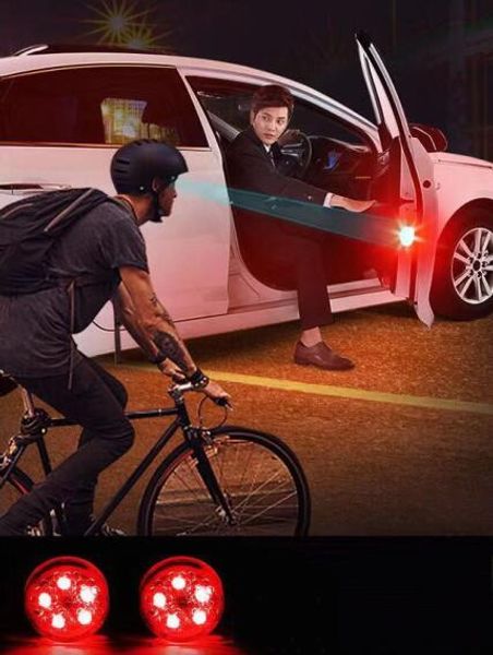 

2pcs 5 leds car openning door warning flash lamp safety indication wireless anti-collision signal light parking lamps