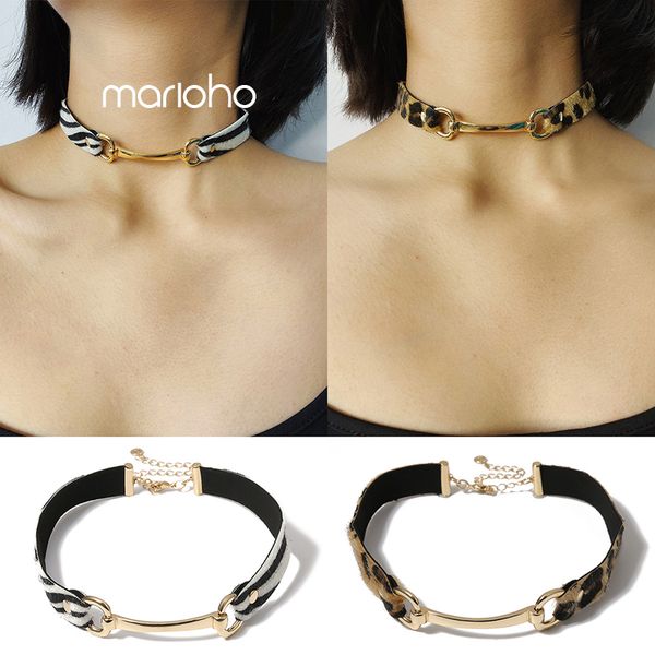 

retro simple color mixing flannel metal chokers necklace individual adjustable geometric party collar necklace fashion jewelry, Golden;silver