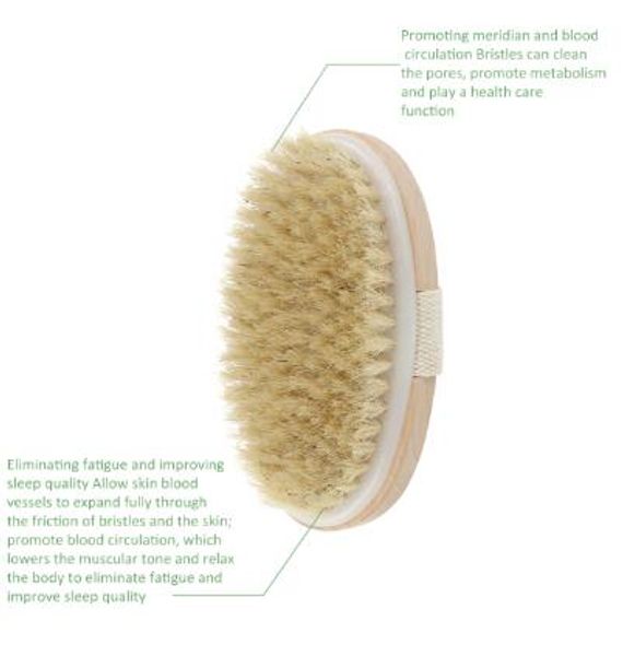 

dry skin body soft natural bristle spa bath shower brush wooden bath shower bristle brush spa body brush without handle