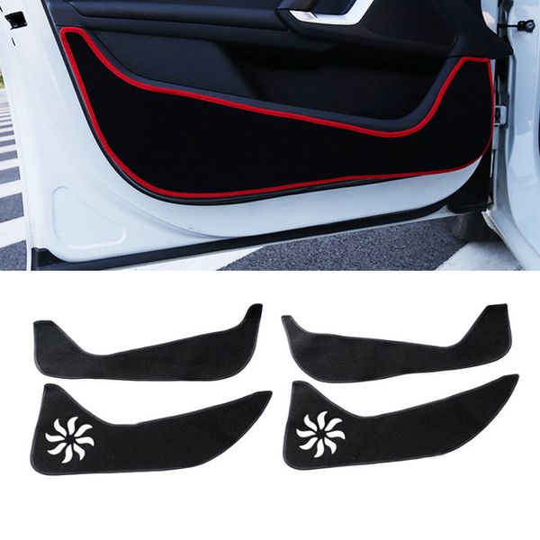 

car styling polyester protector side edge protection pad protected anti-kick door mats cover for 408 2014 2015 2016