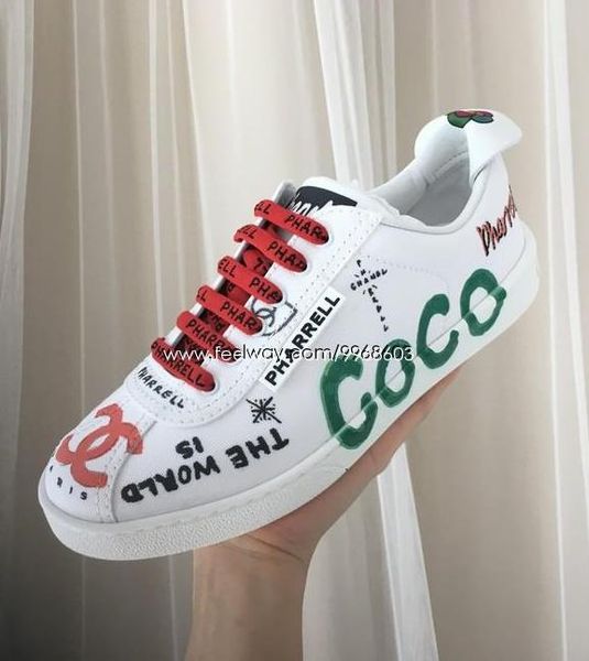 

branded men white canvas graffiti printed flat sneaker boots designer lady leather tail soft rubber sole shoes, Black