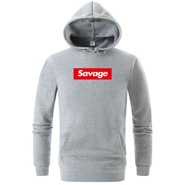 

savage mens fashion hoodies spring 19ss new sweatshirts hooded long sleeved tees, Black