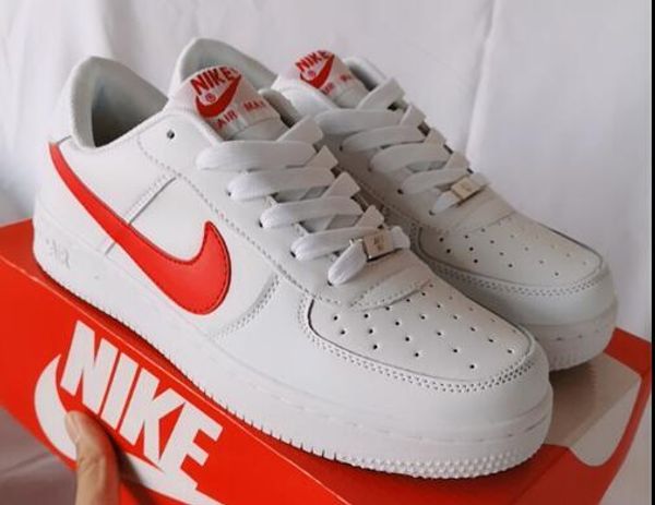 

high-quality fashion forcing cork mens women one 1 casual shoes high low cut all white black brown color casual sneakers big size 36-44 oihk