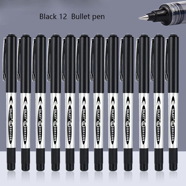 

12pcs/lot transparent gel pen 0.5mm ballpoint pens for writing signature stationery office tools school supplies