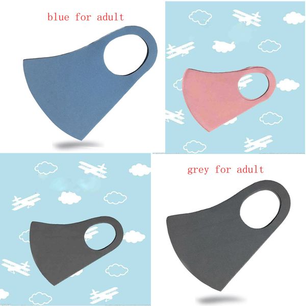 

kids adults sponge dustproof mascherine ffp2 pm2.5 pollution half face mouth mask with breath wide straps washable reusable