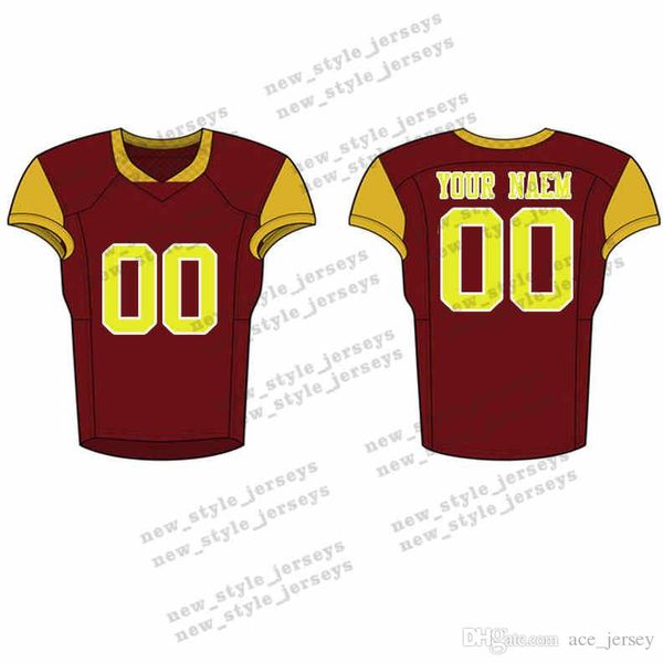 

43Men 2019 Youth Football Jerseys Army Green Wine Red Embroidery Logos Stitched Custom Any name Any number Jerseys
