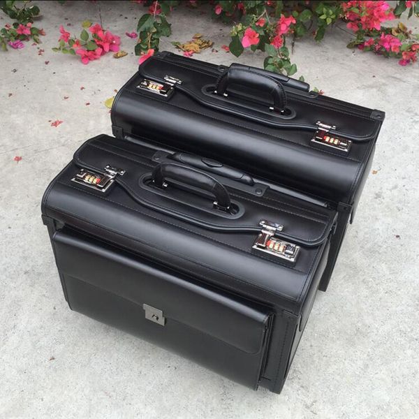 

carrylove 19 " дюймов натуральная кожа багаж бизнес посадочная кабина чемодан троллейбус дорожная сумка для путешествий