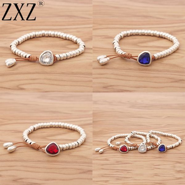 

zxz fashion jewelry cute romantic crystal heart korean couple handmade strand beads bracelet friendship gift, Black