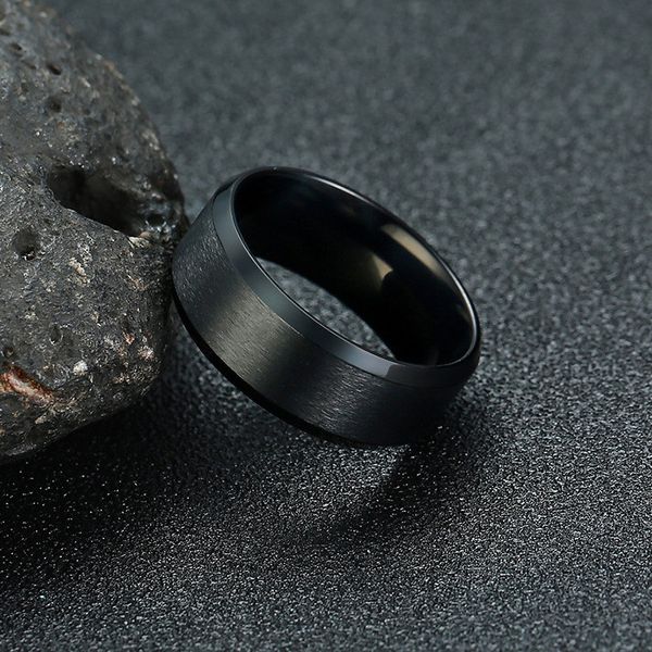 

modyle 2019 new fashion 8mm classic ring for men 316l stainless steel jewelry wedding bands for women, Silver