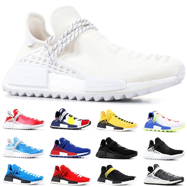 

Adidas NMD Human Race человека гонки Мужчины кроссовки Pharrell Williams HU Сердце разума Белый Черный Желтый солнечный пакет Mens Runner Спорт Кроссовки Размер 36-47