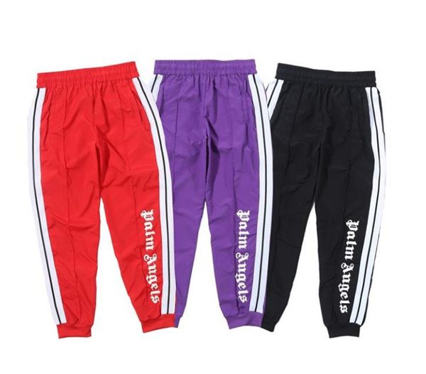 

Luxury Palm Angels Striped Print Sports Womens Pants Fashion Relaxed Loose Couples Long Pants Running Fitness Trousers