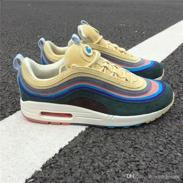 

sean wotherspoon x 1/97 vf sw hybrid man running shoes corduroy rainbow authentic sneakers sports come with box size 36-46