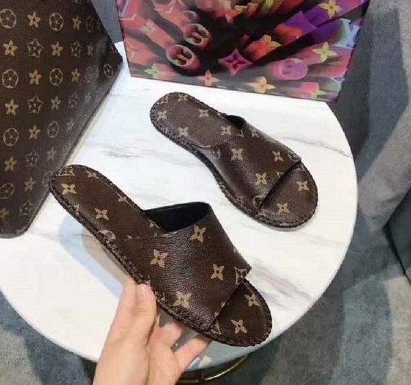 

new fashion sandals exquisite and comfortable man women designer shoes letters slipprsl leather material dress shoes flats shoe008 l01, Black