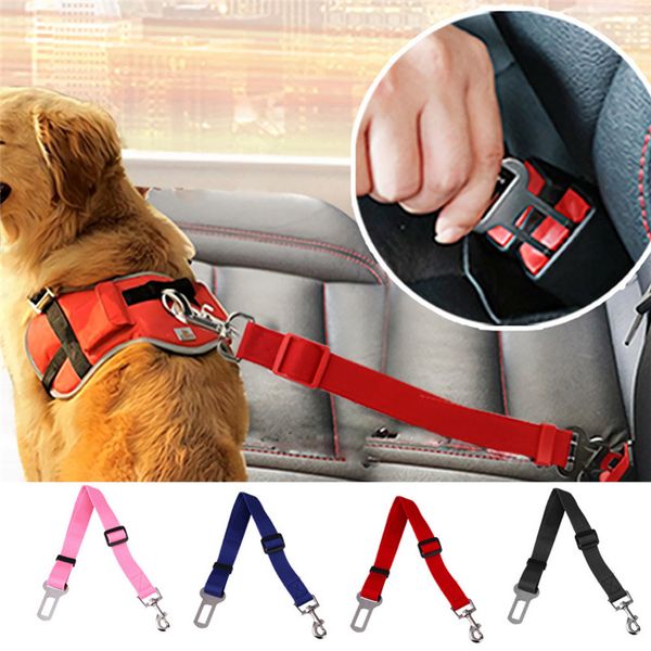 Regolabile Pet Cat Dog Cintura di sicurezza per auto Seggiolino per animali Veicolo Imbracatura per cani Clip di sicurezza Leva di sicurezza Collari per cani Accessori per cani YD0480