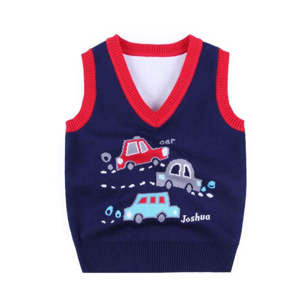 

kids vest for boys 2020 spring children sweater vests winter baby girls clothes waistcoats cotton warm children's boys jacket, Blue
