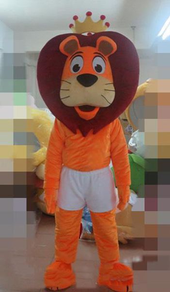 

alex the lion mascot costumes animated theme lion king animal cospaly cartoon mascot character halloween carnival party costume, Red;yellow