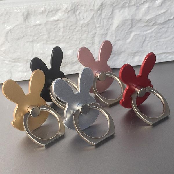 

vip rabbit finger ring mobile phone smartphone stand holder for iphone xs huawei samsung cell smart round phone ring holder car mount stand
