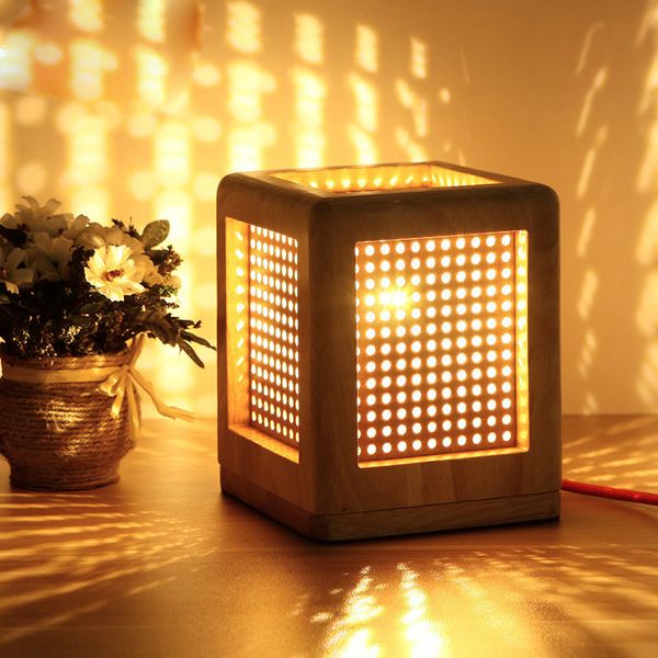 2019 E27 Modern Minimalist Fashion Wooden Table Lamp Personality Bedroom Bedside Decoration Desk Desktop Lighting 110v 240v Us Uk Au Eu Plug From
