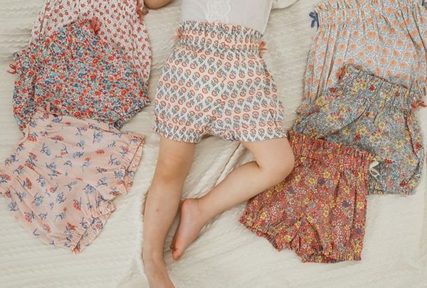 

2020 new style girls cotton floral shorts summer fashion kids girls shorts 1-6t, Black