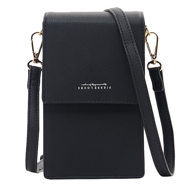 

mini women shoulder bags pu leather phone crossbody bag ladies purse zipper clutch female small messenger bag black