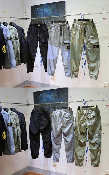 

2020 casual sports fashion coats mens trousers loose cotton comfortable fabric oem button pants for men most new, Blue;gray