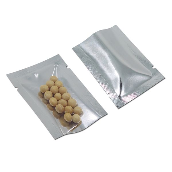 

500pcs/lot clear aluminum foil open heat seal bag plastic mylar small crafts vacuum packing bags grocery storage pouch