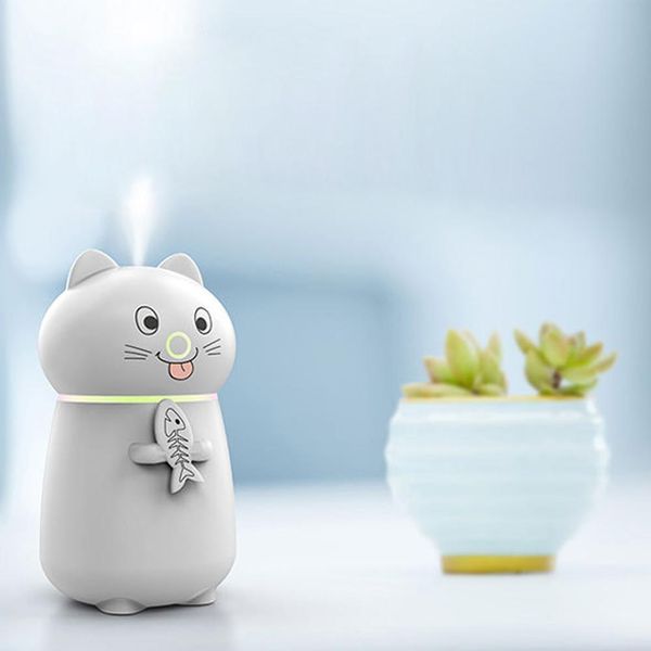 

adoolla 450ml mini cute cartoon cat shape usb charging tableair humidifier