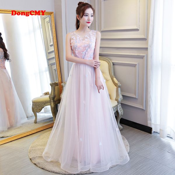 

dongcmy cgx 2019 new arrival fashion formal long lace elegant lace pink evening dress for women, White;black