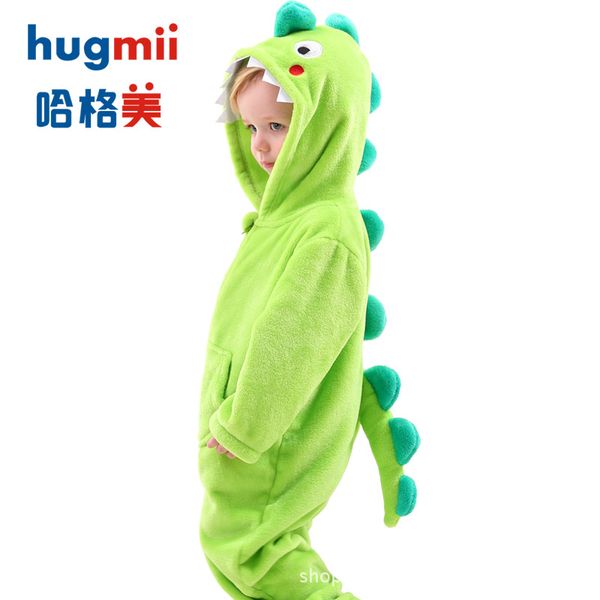 

hugmii children's pajamas nightgown bathrobe long sleeve one-piece spring, autumn and winter men and women children stereo model, Blue;red