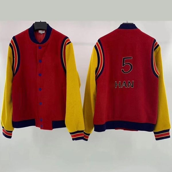 

18fw франция классический шерсть короткая бейсбольная куртка осень зима пара пальто моды street hip hop повседневный верхняя одежда hfymjk14, Black;brown