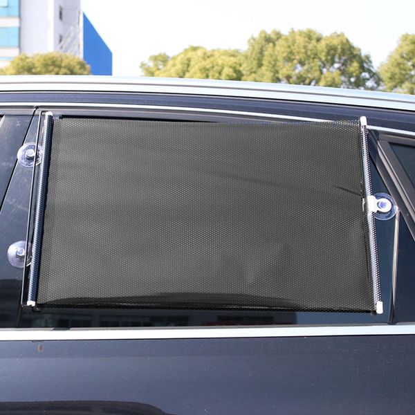 

black pvc car retractable windshield sun shade visor folding auto block cover front window car roller blind 50cm*125cm