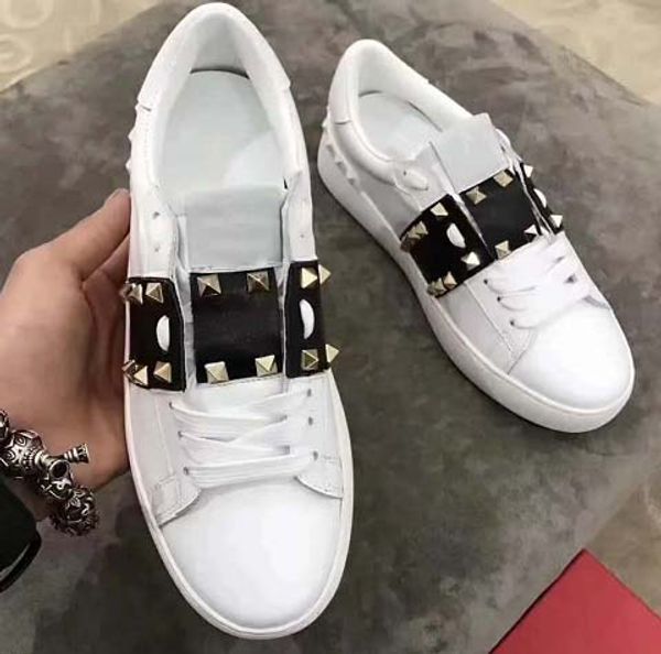 

с коробкой кроссовки повседневная обувь тренеры мода спортивная обувь высокого качества кожаные сапоги сандалии тапочки старинные воздуха дл, Black