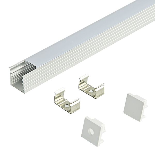 

embedded aluminum profile for 5050 5630 strip, milky transparent cover 12mm pcb for led bar light and led strips