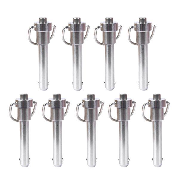 

9 pcs stainless steel push button pin quick-release pin ring handle pins 6mm 15mm