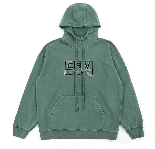 

embroidery cavempt hoodie men women sweatshirts green gray heavy washing cav empt mens pullover, Black