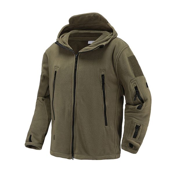 

мужские руно tactical softshell jacket polartec thermal полярные с капюшоном верхняя одежда пальто одежда армии jk98, Black;brown