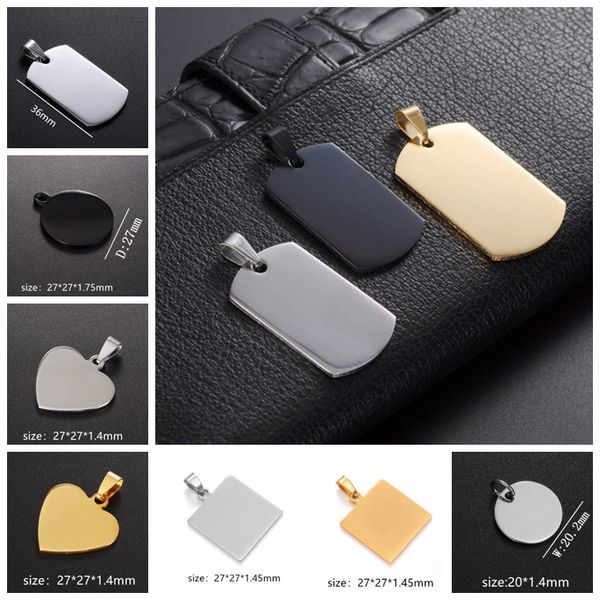 

diy собака теги blank нержавеющей стали pet id тегов персонализированный pet имя метки собаки воротник аксессуары 7 стили оптовая lqp-yw3178