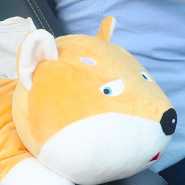 

creative car armrest box cartoon for tissue box multifunctional cute for husky brown bear car tissue cover