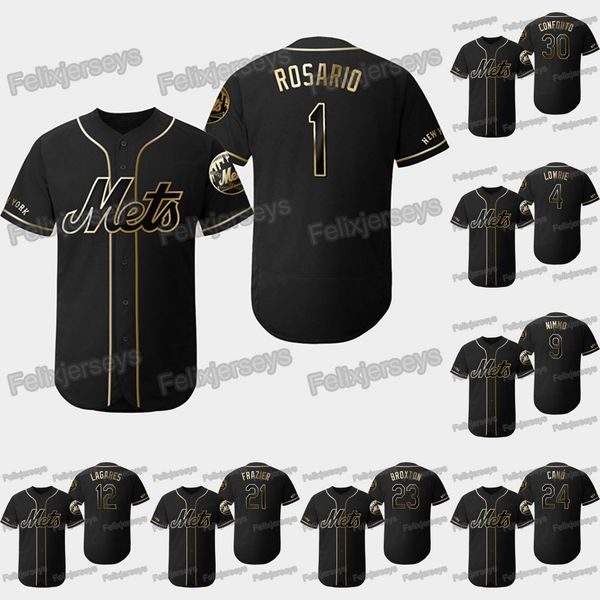 

New 2019 Golden Edition 1 Amed Rosario Keon Broxton Todd Frazier Juan Lagares Brandon Nimmo Jed Lowrie Steven Matz Men Jersey