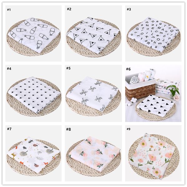 

naturel bamboo and cotton muslin swaddle blankets with your logo very soft baby blanket