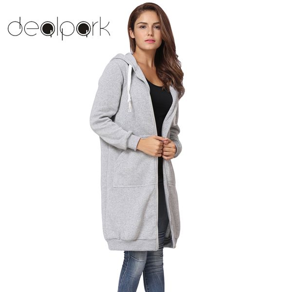 

korean fashion sweatshirt 2019 autumn winter coat women long hooded casual pocket zipper hoodies jacket large sizes 5xl 3xl, Black