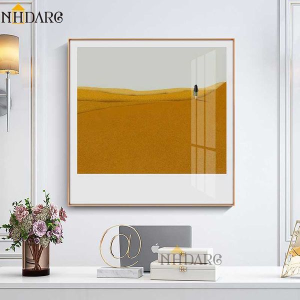 

paintings nhdarc canvas printings postes and paitnings arc00832 ins yellow desert landscape wall pictures for living room home decor
